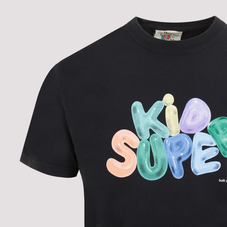 Shop Kidsuper Black Cotton Bubble T-shirt