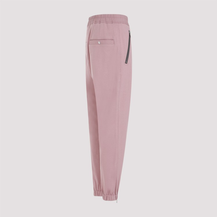 Shop Rick Owens Tectuatl Track Dusty Pink Cotton Pants