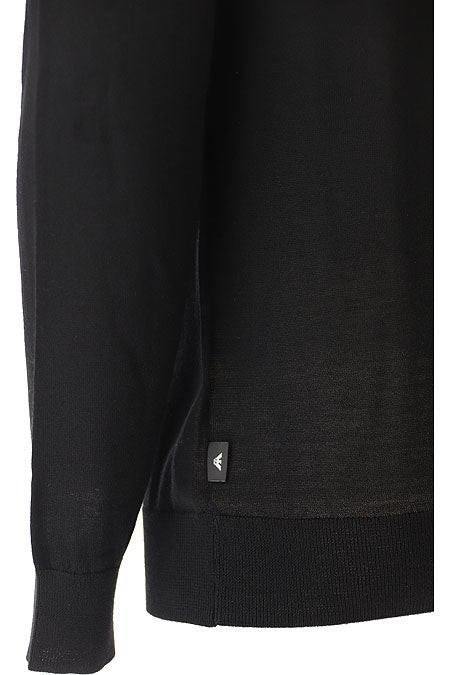 Shop Emporio Armani High Collar Wool Knitwear In Black