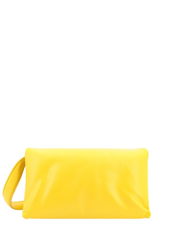 Shop Marni Yellow Padded Leather Shoulder Bag