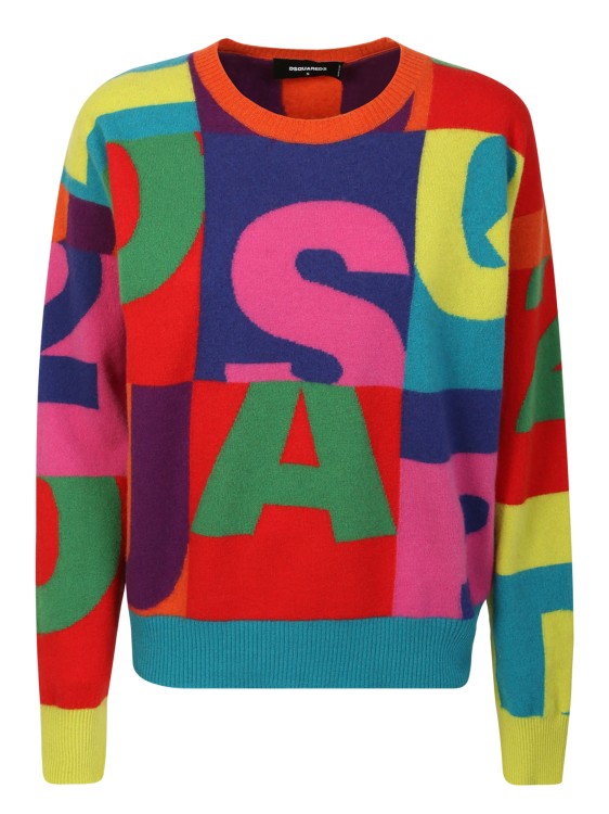 Dsquared2 Knitwear With Crew Neck And Graphic Pattern In Multicolor