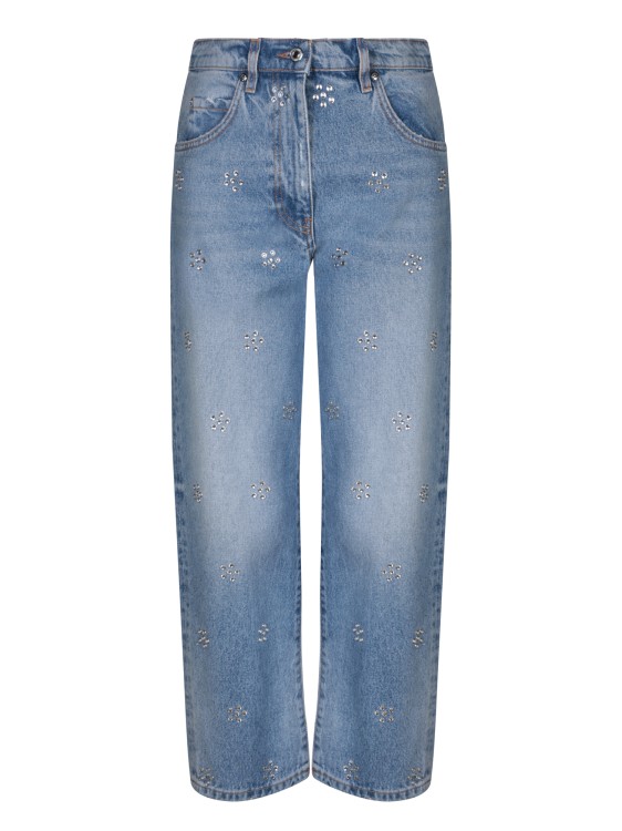 Shop Msgm Regular Fit Jeans In Blue