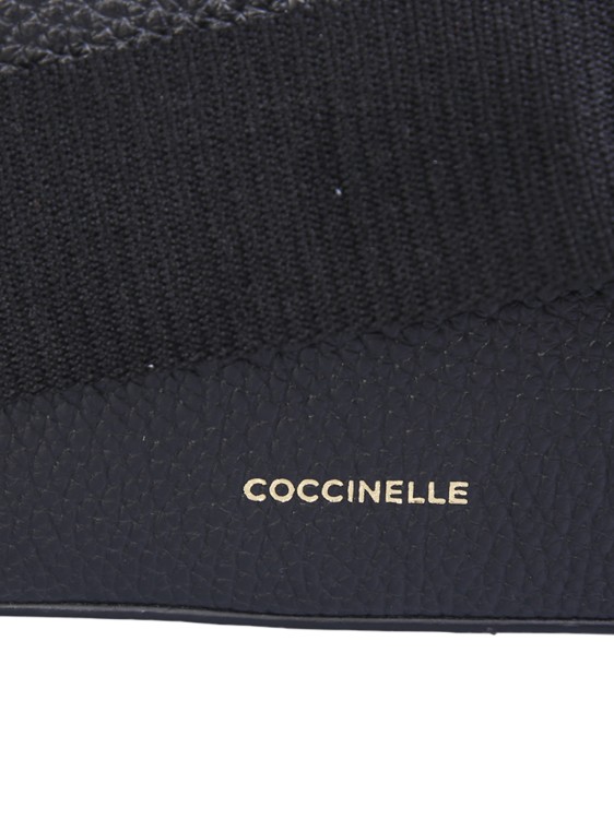Shop Coccinelle Black Logo Print Shoulder Bag