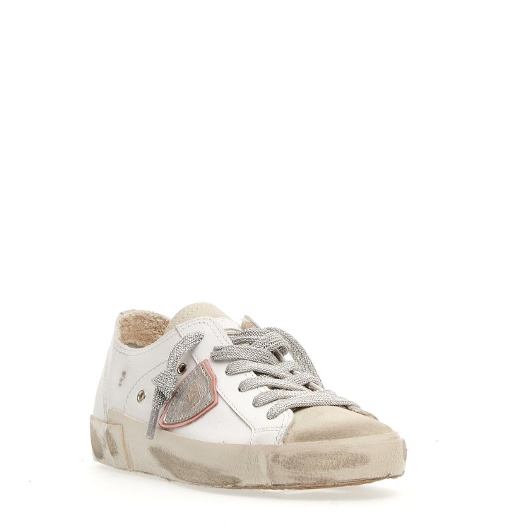 Philippe Model Logo-patch Lace-up Sneakers In White