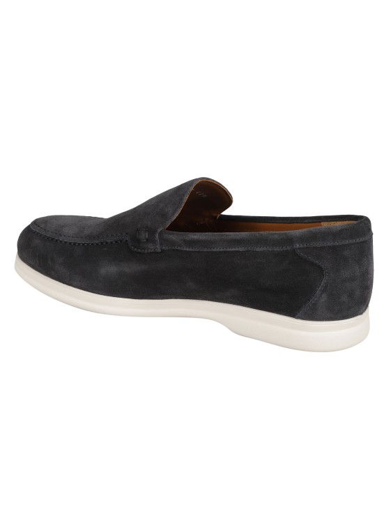 Shop Doucal's Midnight Blue Suede Slip-on