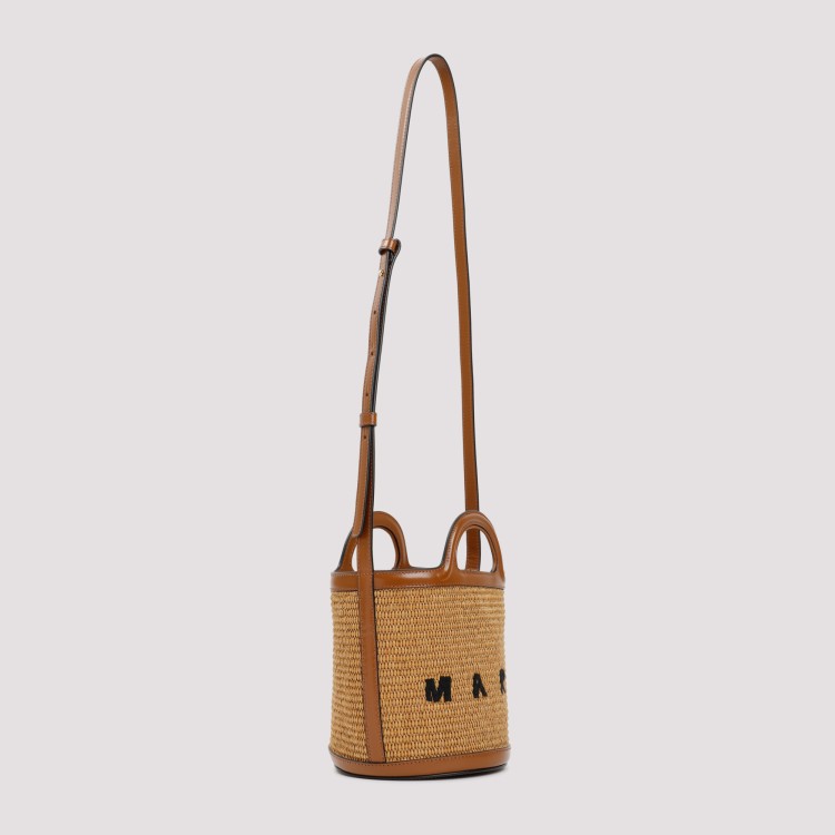 Marni Tropicalia Mini Bucket Bag In Brown