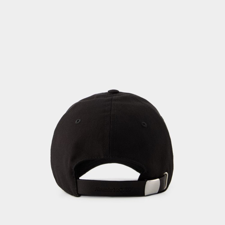 Alexander Mcqueen Embroidered Cotton-twill Baseball Cap In Black