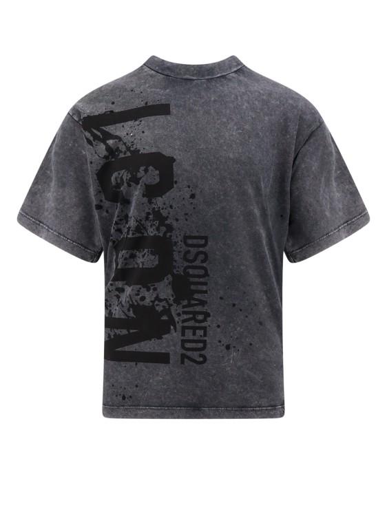 Dsquared2 Cotton Shirt With Icon Splash Print In Negro