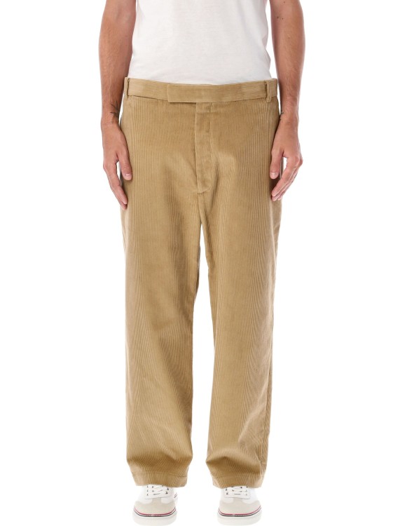 Shop Thom Browne Unstructured Straight Pants In Brown