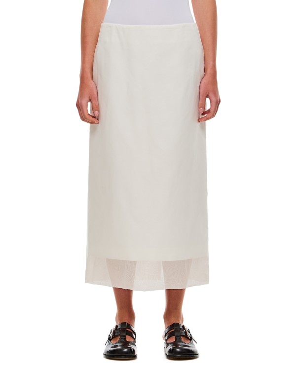 Shop Sportmax Aceti Midi Skirt In White