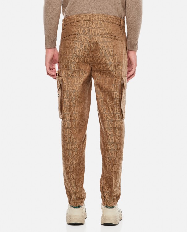 Shop Versace Informal Pant Techno Canvas Fabric In Brown