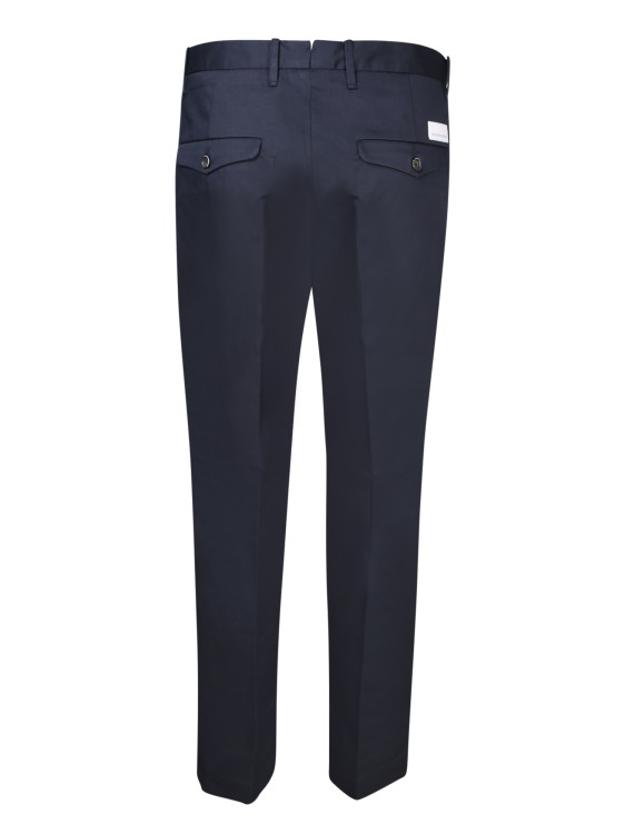 Shop Nine In The Morning Dark Blue Tailored Trousers In Grey