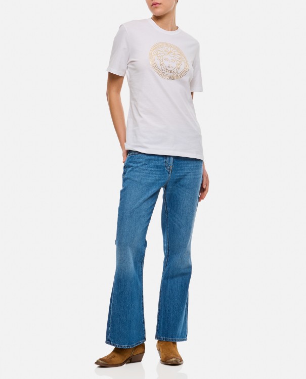 Shop Versace Slim Denim Pants In Blue