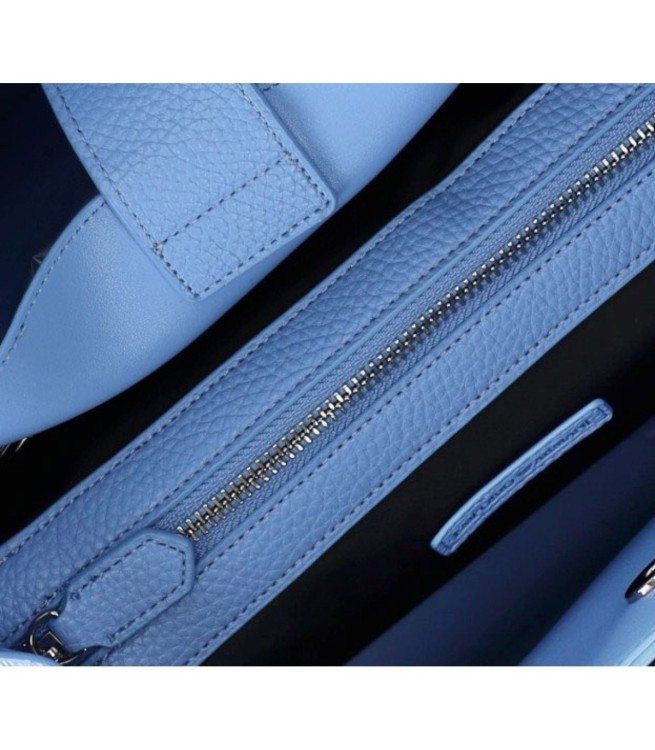 Shop Emporio Armani Charm Light Blue Shopping Bag