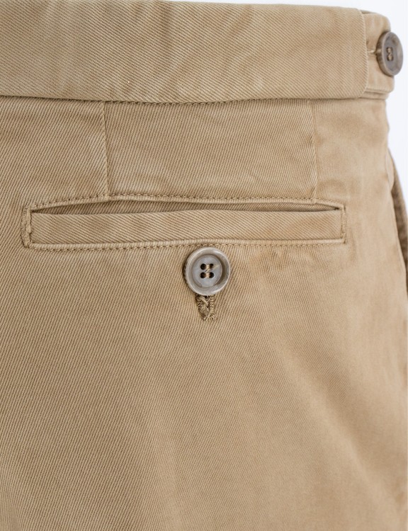 Shop Aspesi Beige Straight Leg Trousers In Brown
