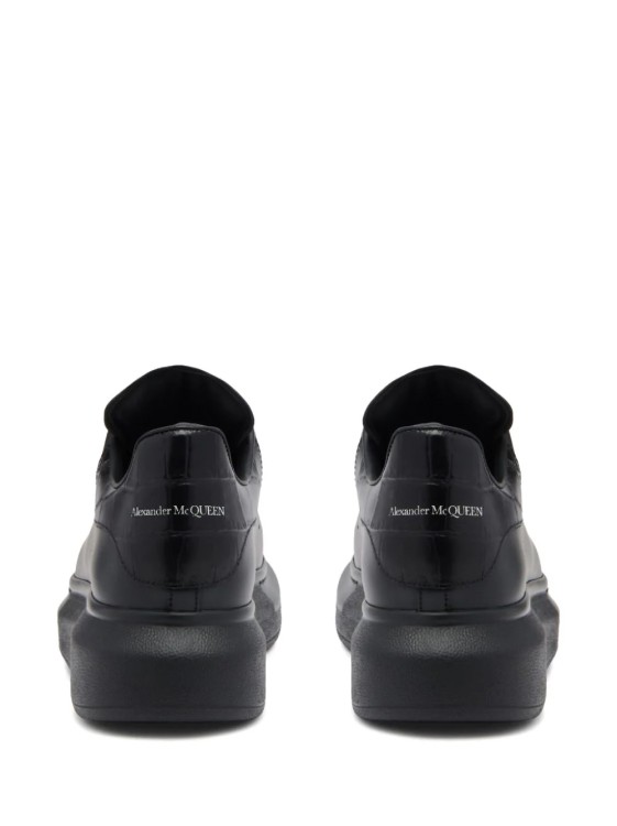 Alexander Mcqueen Oversized Croco Sneakers Black/black