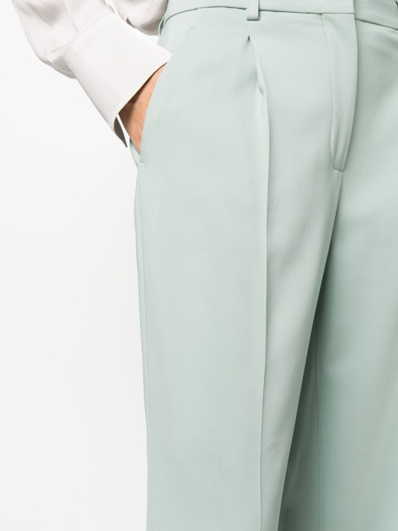 Shop Lorena Antoniazzi Green Straight Leg Pants In White