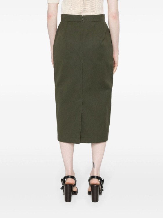 Shop Max Mara Midi Skirt In Green