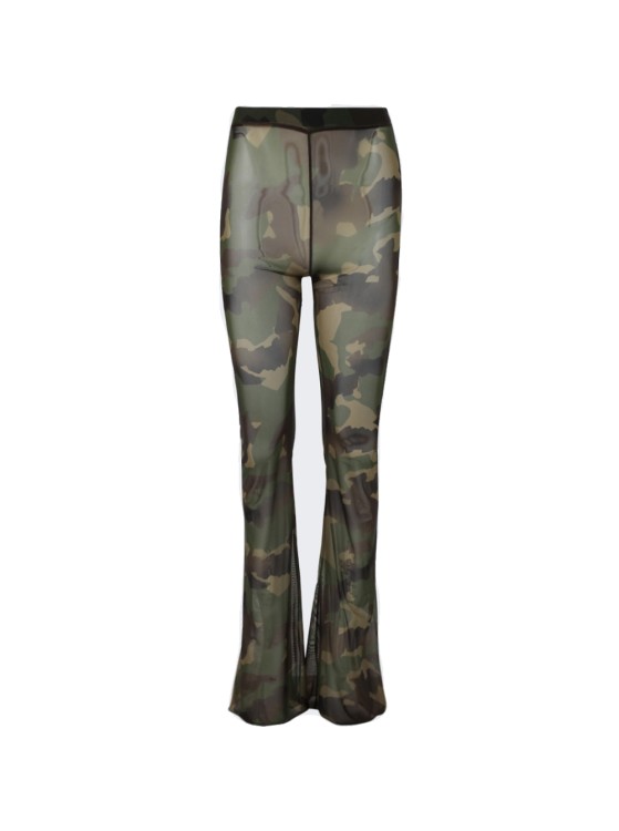 Heron Preston Khaki Camo Trousers In Grey