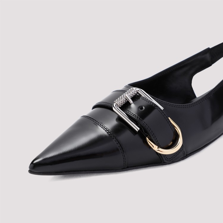 Shop Givenchy Leather Ballerina In Black