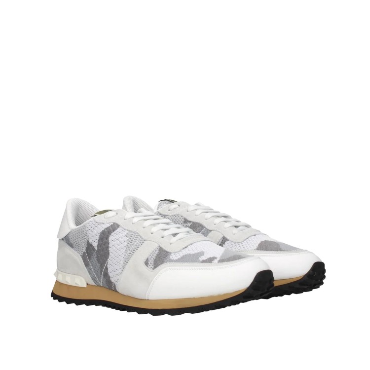 Shop Valentino Rockrunner Sneakers In Grey