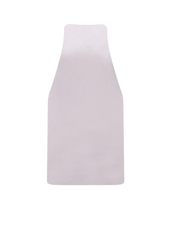 Shop Saint Laurent White Sleeveless Silk Top
