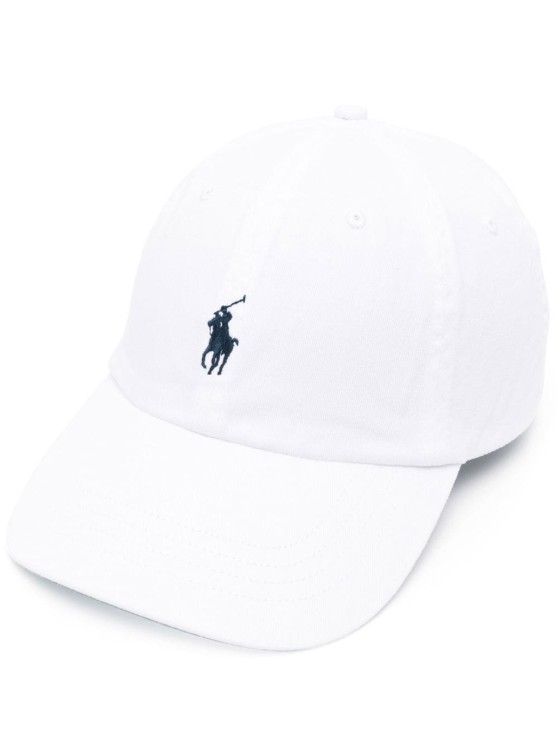 Polo Ralph Lauren White Baseball Cap With Horsebit Embroidery In Cotton