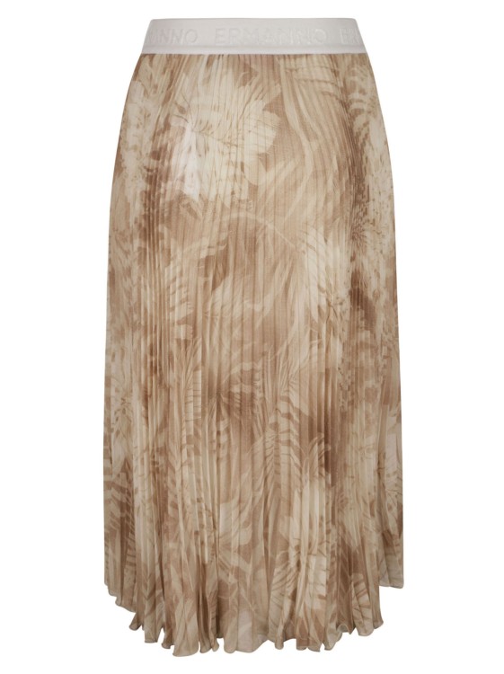 Shop Ermanno Firenze Fully Pleated Skirt In Brown