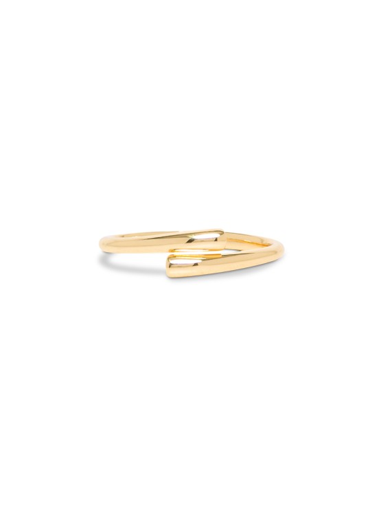 Shop Federica Tosi Tube Bracelet In Gold Colored Brass In Not Applicable