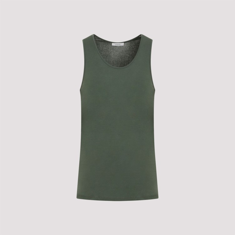 Shop Lemaire Smoky Green Cotton Rib Tank Top In Grey