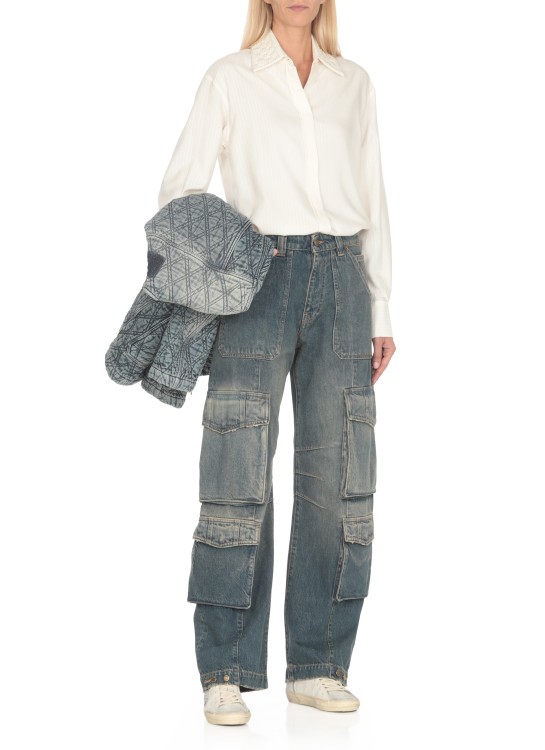 Shop Golden Goose Deluxe Brand Irina Cargo Pants In Blue