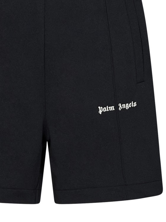 Shop Palm Angels Black Track Shorts
