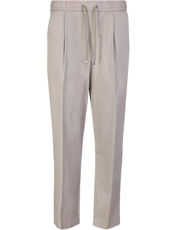 Shop Jacob Cohen Drawstring Waist Mastic Trousers In Grey