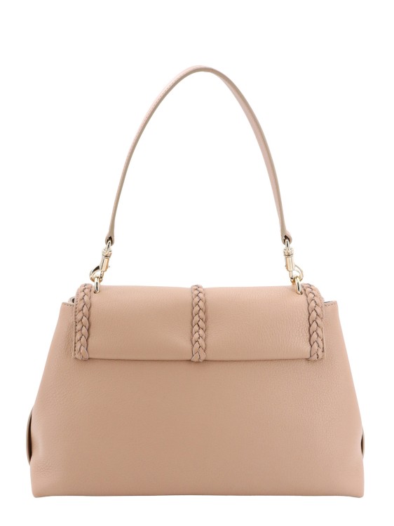 Shop Chloé Leather Shoulder Bag With Tassels In Neutrals