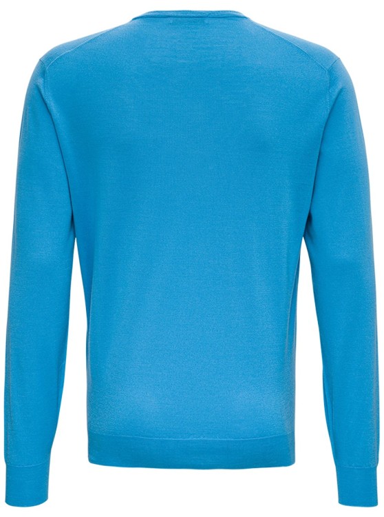 Shop Gaudenzi Wool And Silk Light Blue Sweater
