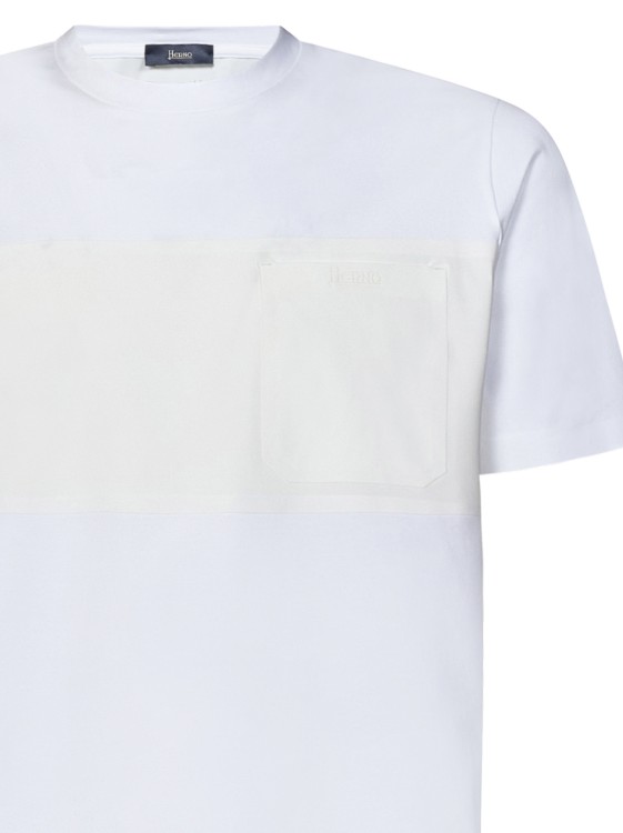 Shop Herno White Superfine Stretch Cotton Jersey T-shirt