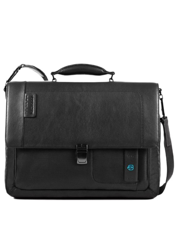 Piquadro Workbook Bag With Detachable Shoulder Strap In Black