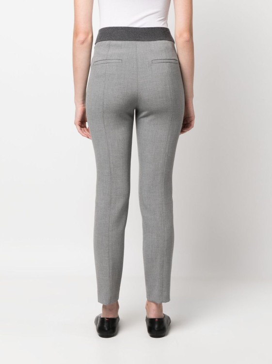 Shop Peserico Grey Straight Trousers