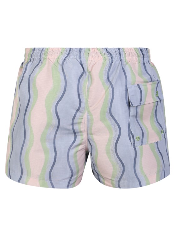 Shop Jacquemus Linght Blue Pingo Swim Jersey Shorts In Multicolor