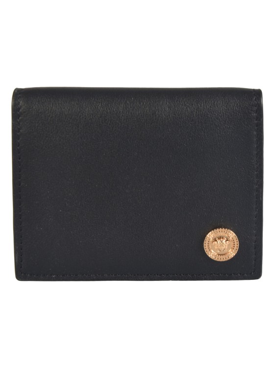 Versace Black Leather Medusa-charm Leather Wallet