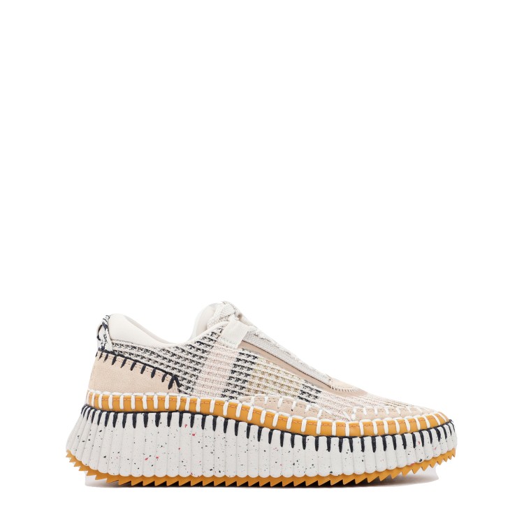 Chloé Nama Sneaker In Lower-impact Mesh In Neutrals