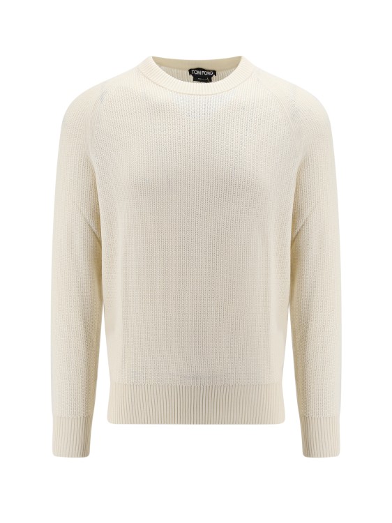 Shop Tom Ford Wool And Silk Sweater In Neutrals