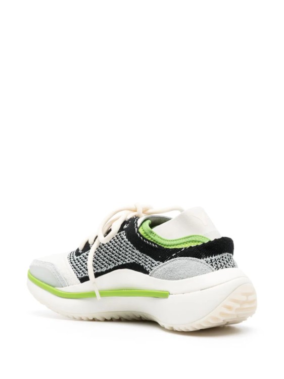 Shop Y-3 Multicolored Qisan Knit Sneakers In White