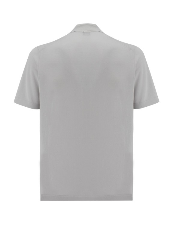 Shop Drumohr Cotton Polo Shirt In Grey
