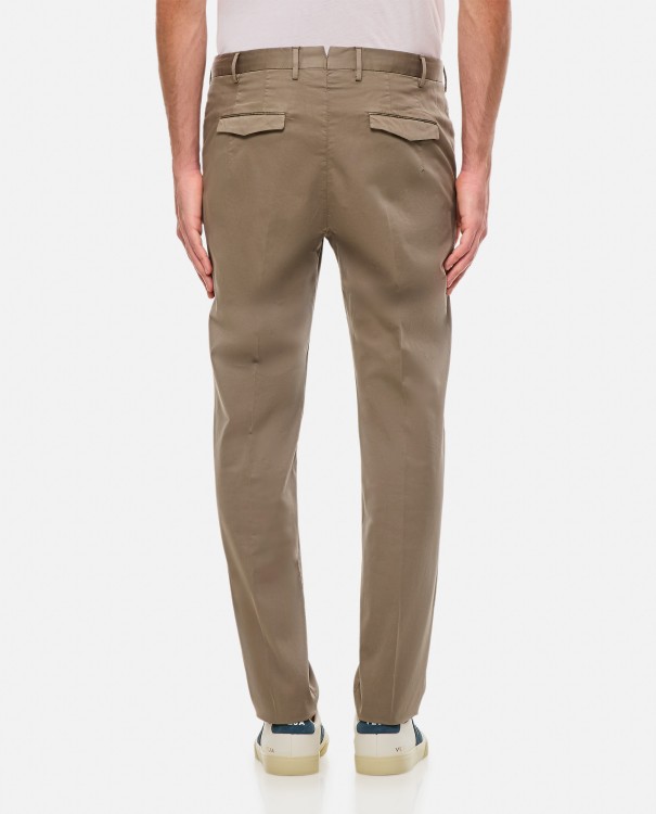 Shop Pt01 Cotton Trousers In Brown