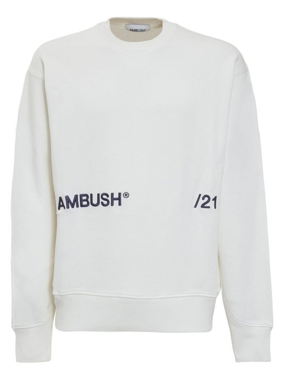 Shop Ambush White Logo Sweartshirt