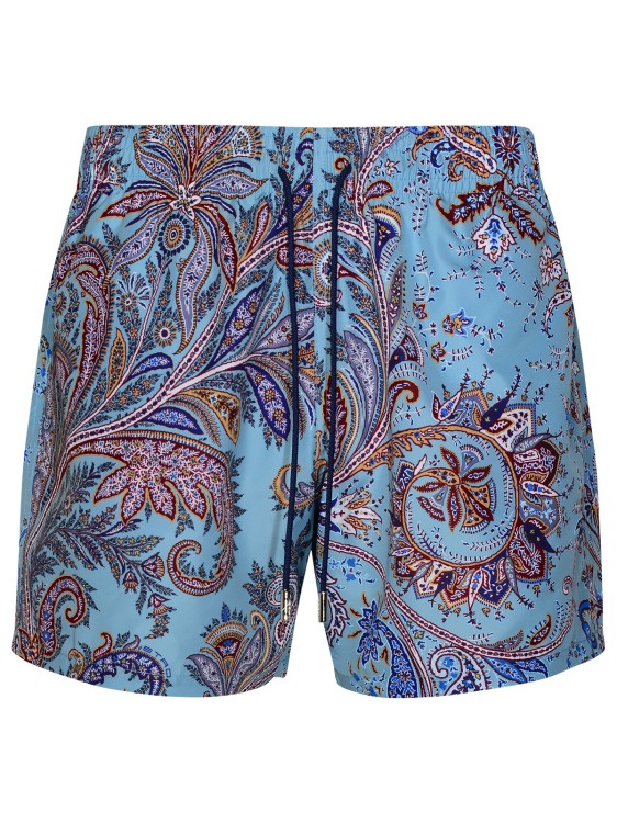 ETRO BLUE POLYESTER SWIMSUIT