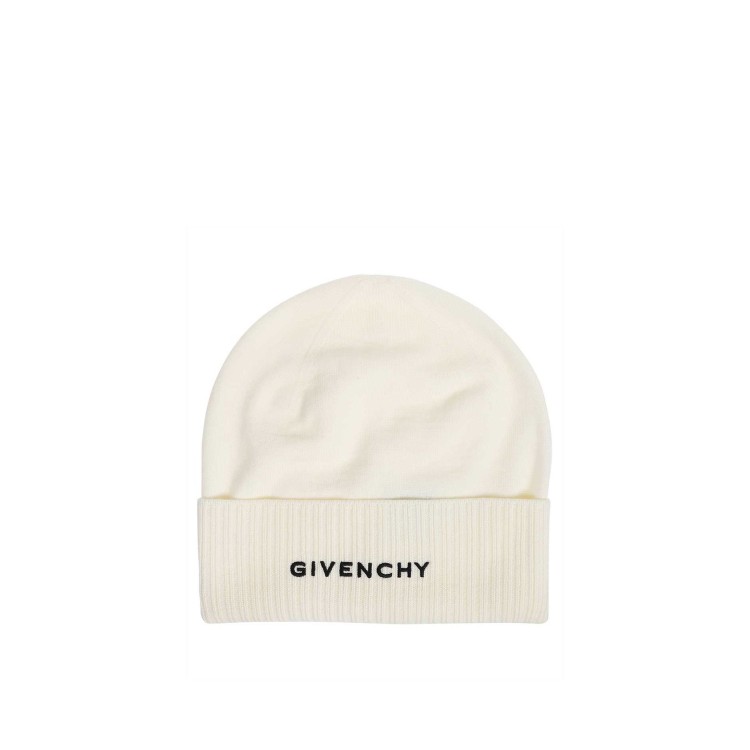 Shop Givenchy Wool Logo Hat In Neutrals