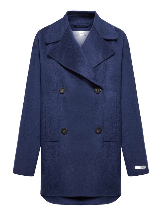 Shop Sportmax Blue Nausica Cashmere Coat