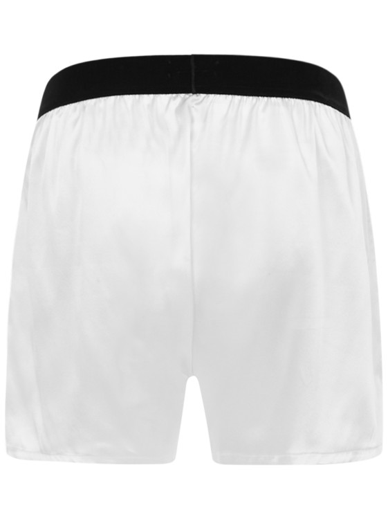 Shop Tom Ford Icon Boxer Shorts In White Shiny Silk